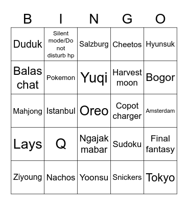 REI8bit Bingo Card