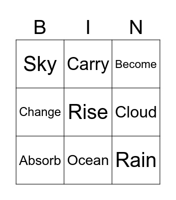 Water for Everyone Bingo 1 Bingo Card