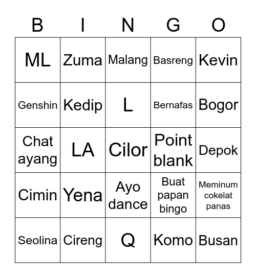 SEUNGWOO8bit Bingo Card