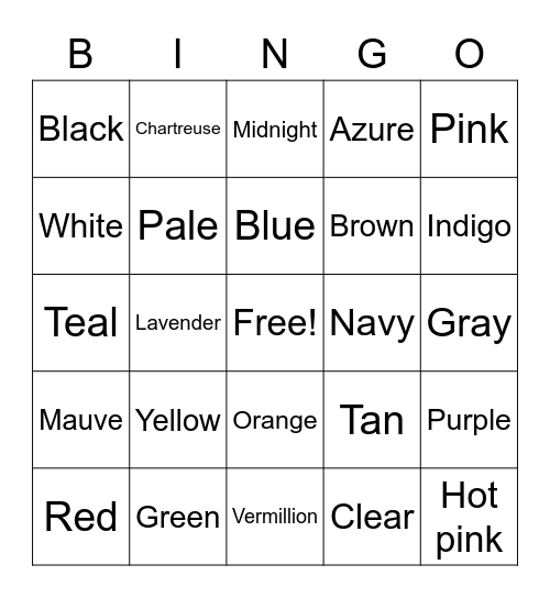 Trial Bingo Card