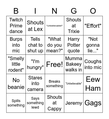Bakeey Bingo Card