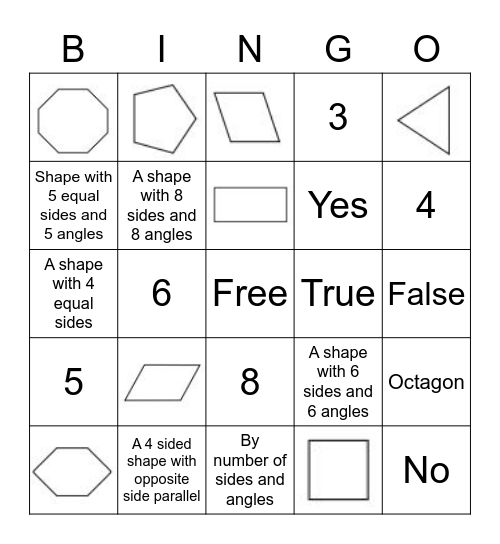Mrs. Fray's Class - Polygon Bingo! Bingo Card