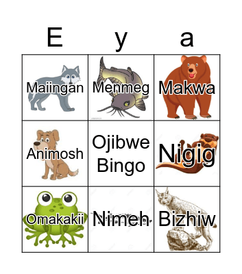 Ojibwe Bingo Card