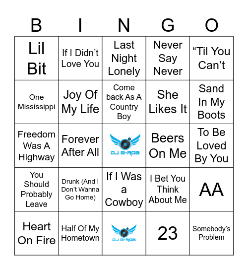 Top 2022 Most Current Country Bingo Card