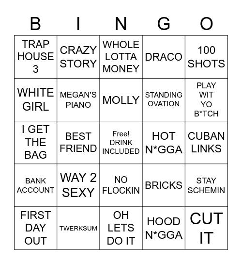 TRAP BINGO Card