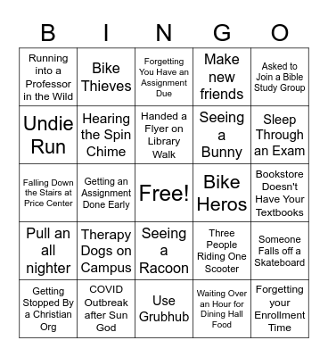 Spring Quarter 2022 Bingo Card