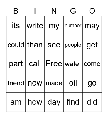 MCW REVIEW (LISTS 8, 9 & 10) Bingo Card