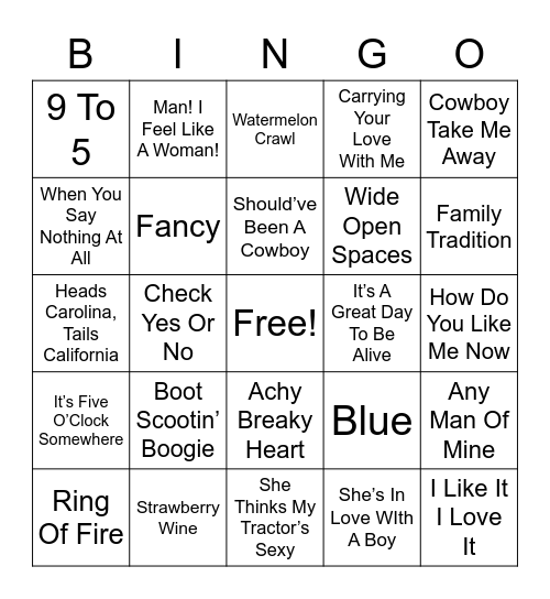 Country Legends - (C) For Bingo Card