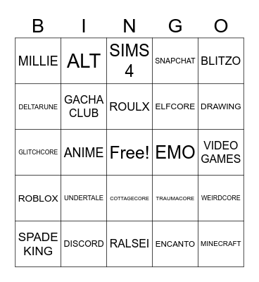 YOUR MOM Bingo Card