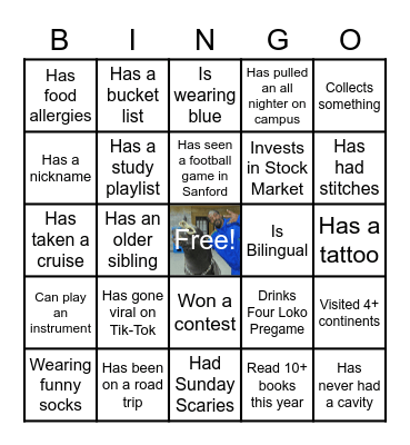 Social Media Bingo Card