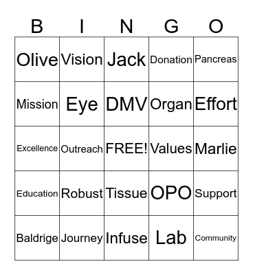 Buzzword Bingo! Bingo Card