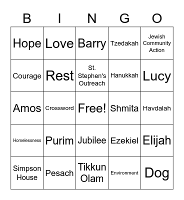 Morimot Bingo Card
