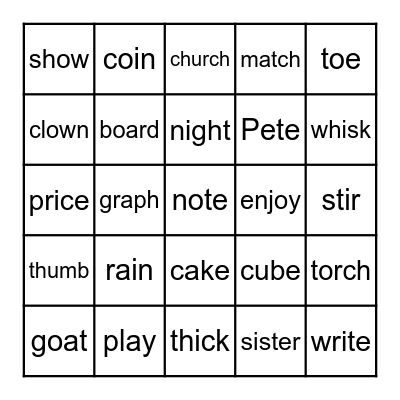 module 3 Bingo Card