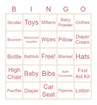 Edith & Edward Bingo Card