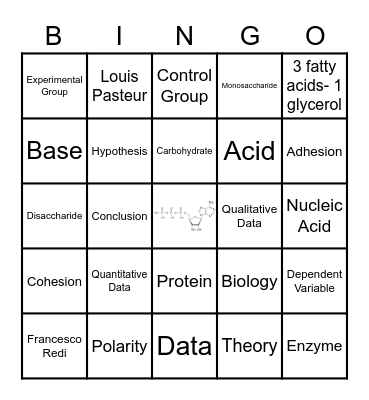 Unit 3 Vocabulary Bingo Card