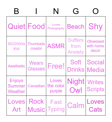 What Do You Have In Common with Cookie VA? Bingo Card