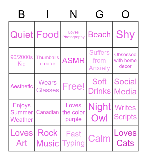 What Do You Have In Common with Cookie VA? Bingo Card