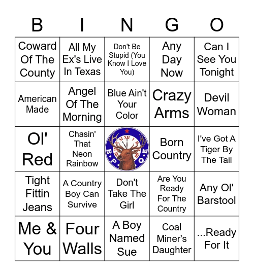 Top 50 Country Singers Bingo Card