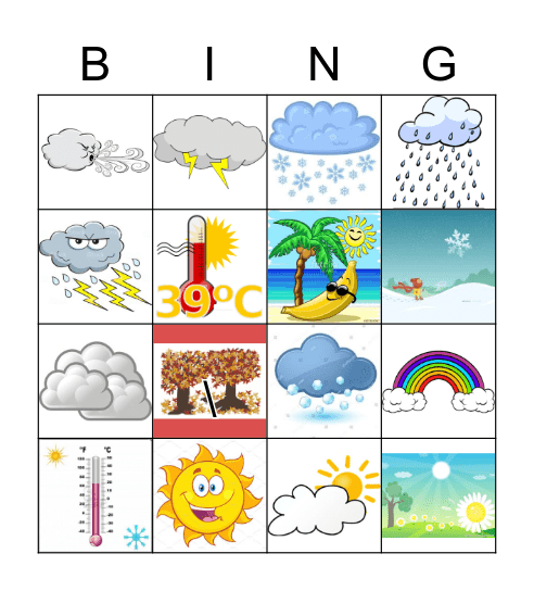 LA MÉTÉO Bingo Card