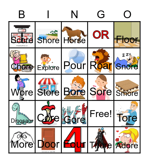 /or/ Bingo Card