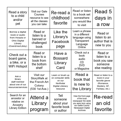 Bossard Bingo Card