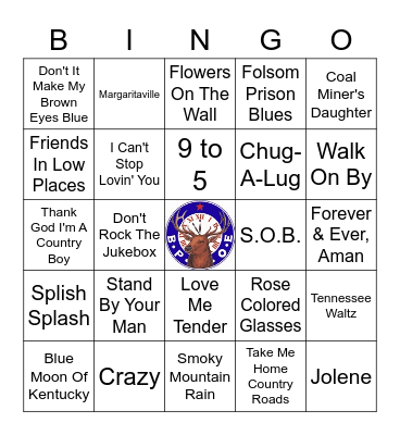 Country Music (L) Bingo Card