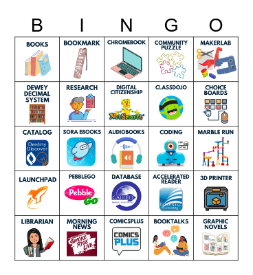 I LOVE MY LIBRARY BINGO Card