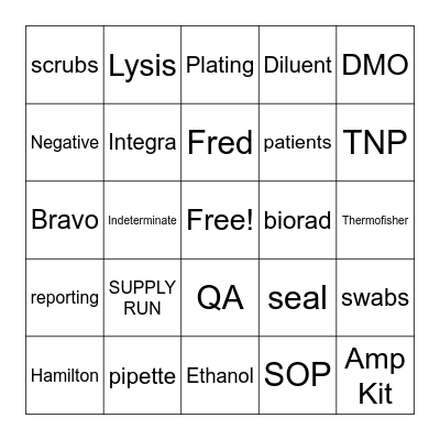 Lab Week 2022 Bingo Card