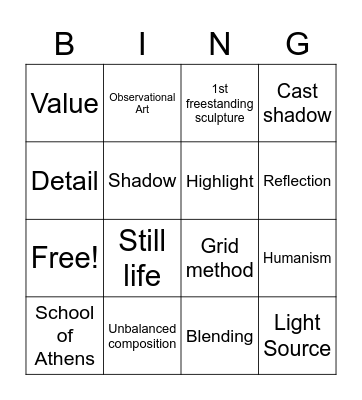 DSMS Quiz 3 Bingo Card
