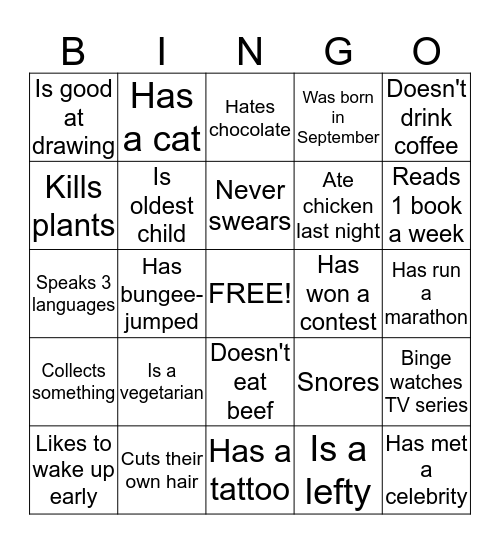 Let's Harmonize! Bingo Card