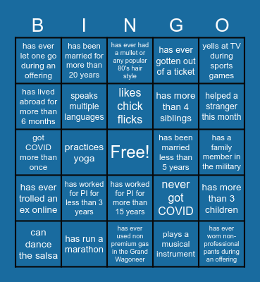 T3 BINGO! Bingo Card