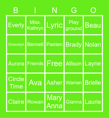 Work Together Wednesday Bingo Card