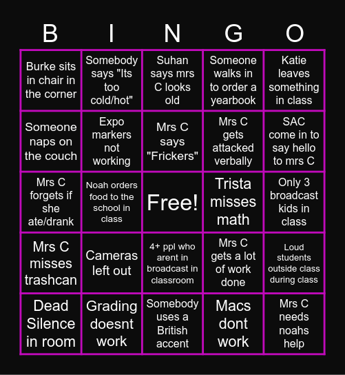 Journalism Bingo Card