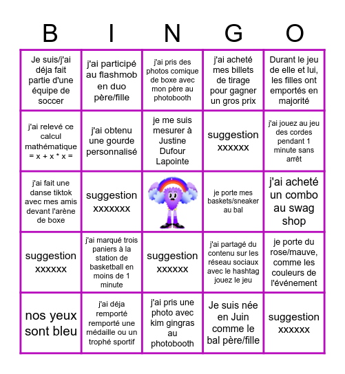 JOUEZ LE JEU Bingo Card