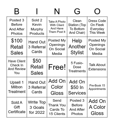 Escape BINGO Blitz Bingo Card