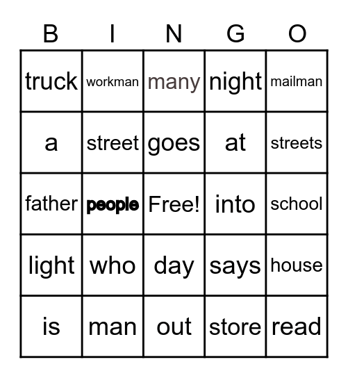 Who Are They? In the City books 1 and 2 Bingo Card