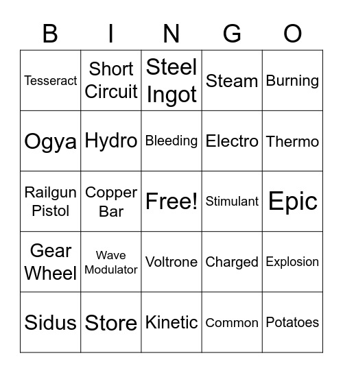 Sidus Heroes Bingo!! Bingo Card