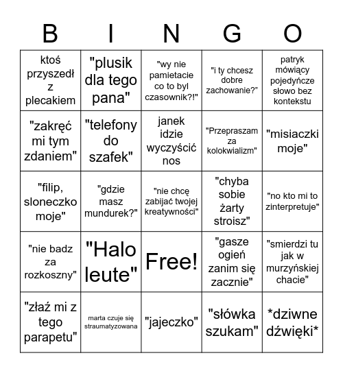 pierw szy kwie tnia Bingo Card