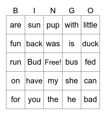 Unit 7 Week 1 Bingo Card