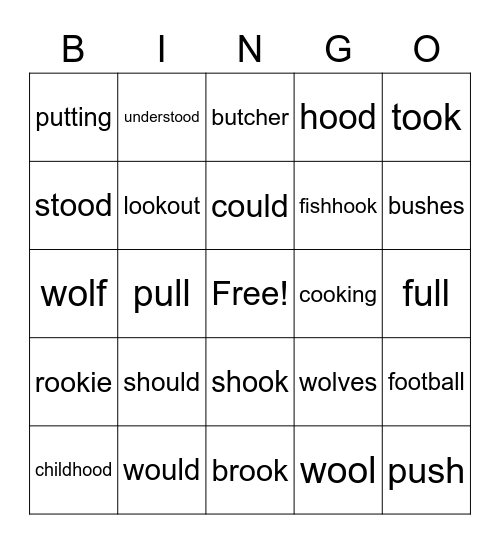 OO Bingo Card