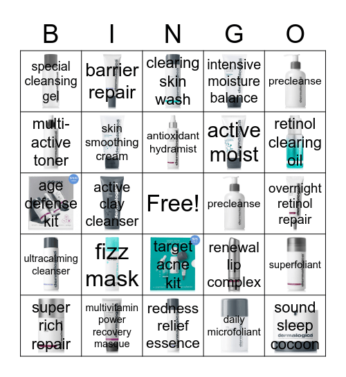 Dermalogica Bingo Card