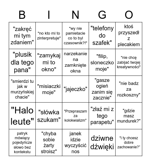 pierwzsy kwie tnia Bingo Card