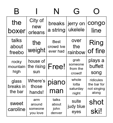 Moe Dixon Bingo! Bingo Card