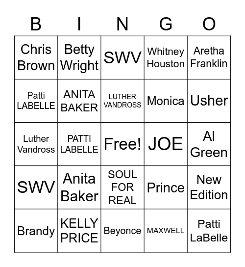 R & Baby Bingo Card