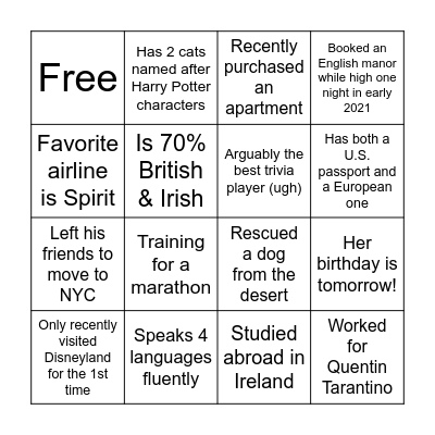 Bingo Card