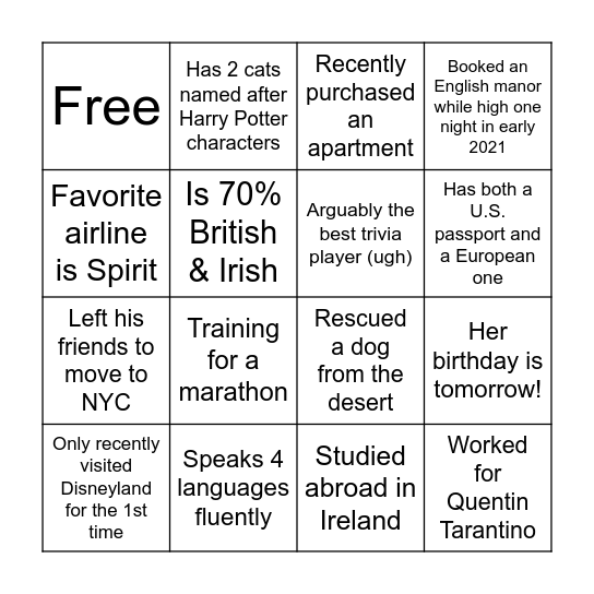 Bingo Card
