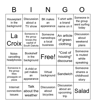 FHSF Bingo! Bingo Card