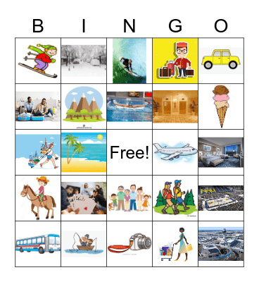 Vacaciones Bingo Card