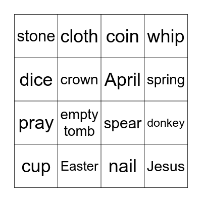 Happy Easter! Bingo Card