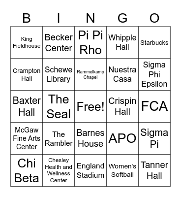 IC Trivia Bingo! Bingo Card